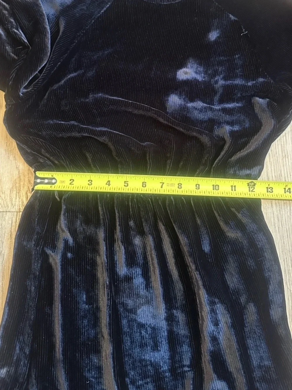 Cloth & Stone Silk Blend Ribbed Velvet Mini Dress Black XS NWOT - Picture 6 of 10